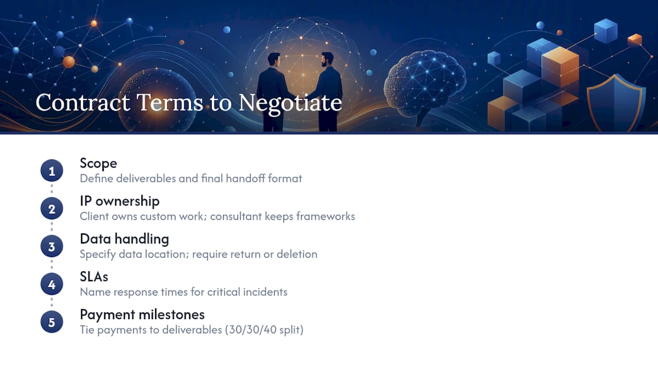 Five AI consulting contract terms