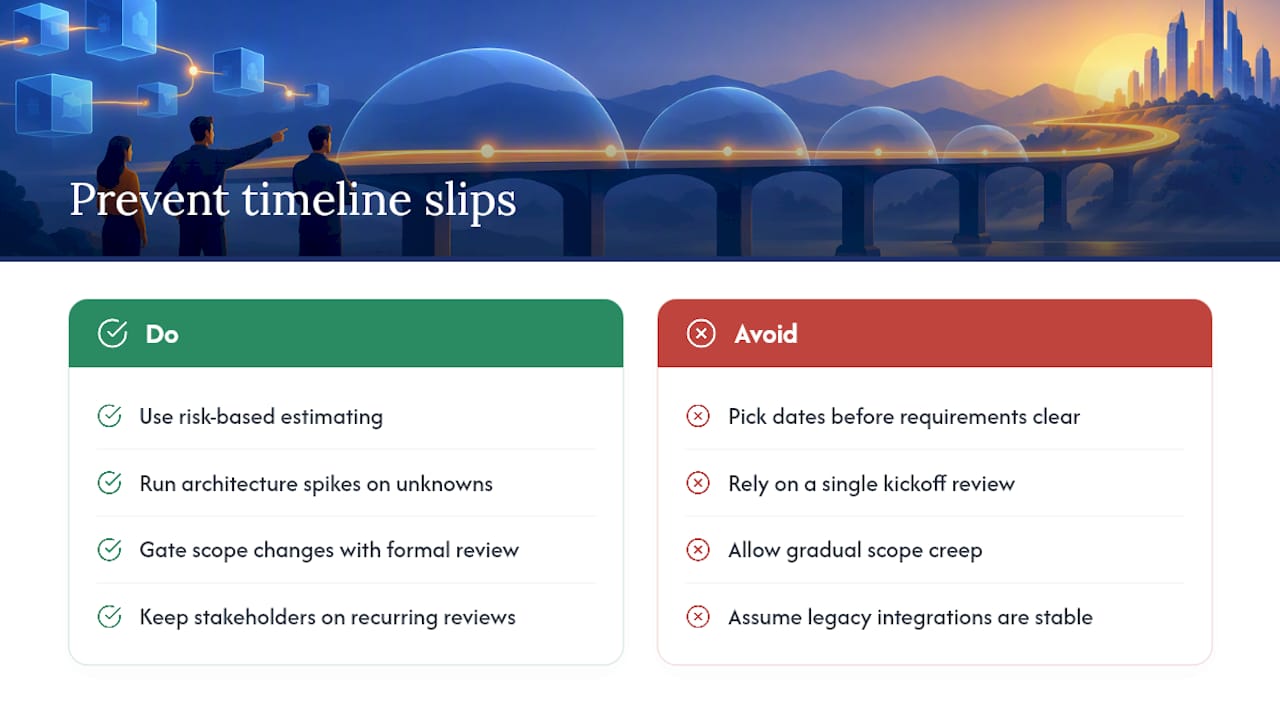 Why Do Software Timelines Slip, and How Do You Prevent It? — overview diagram