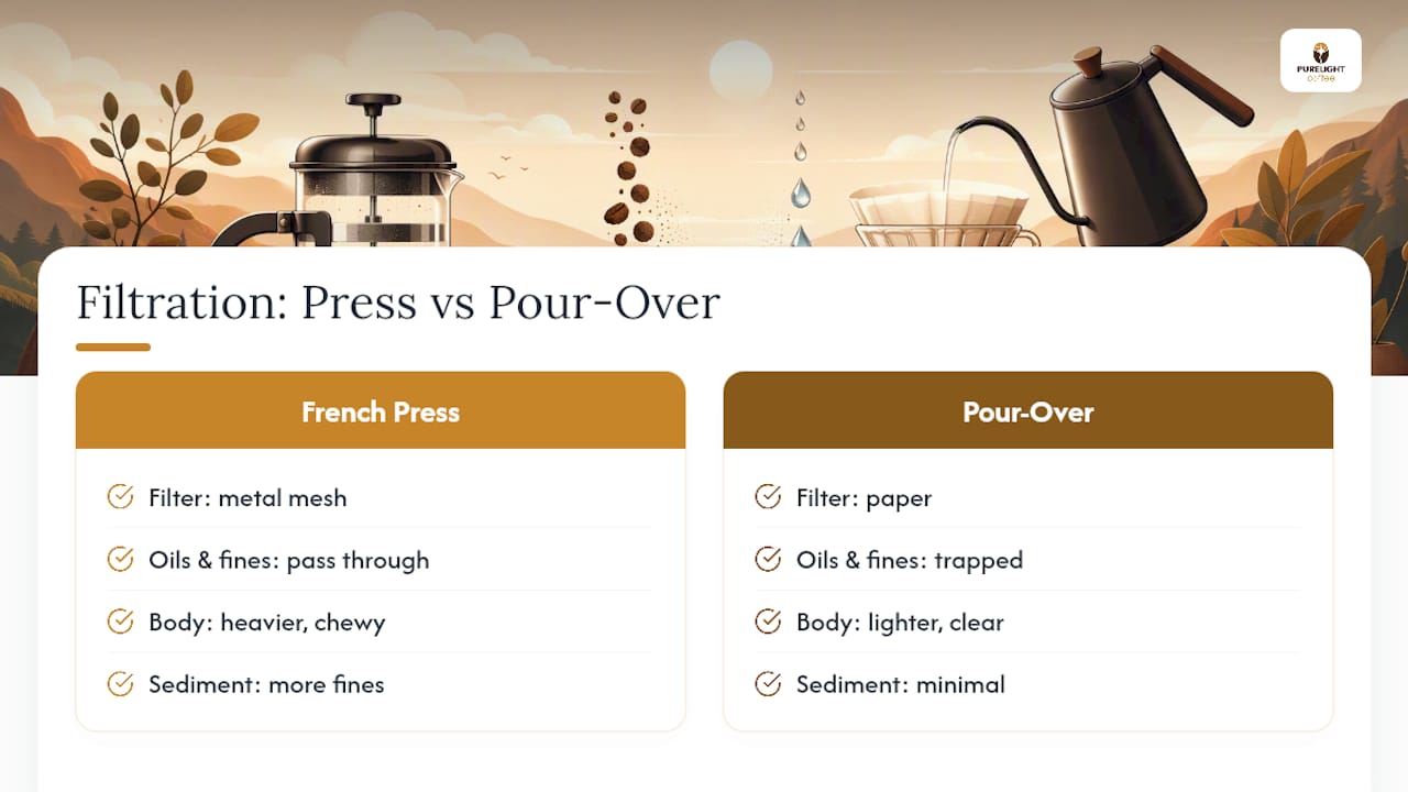 Metal mesh versus paper coffee filtration