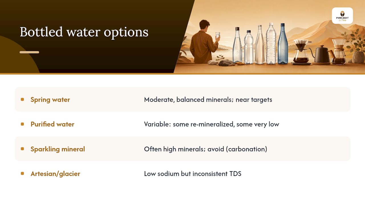 Comparing Bottled Water Options for Brewing — overview diagram