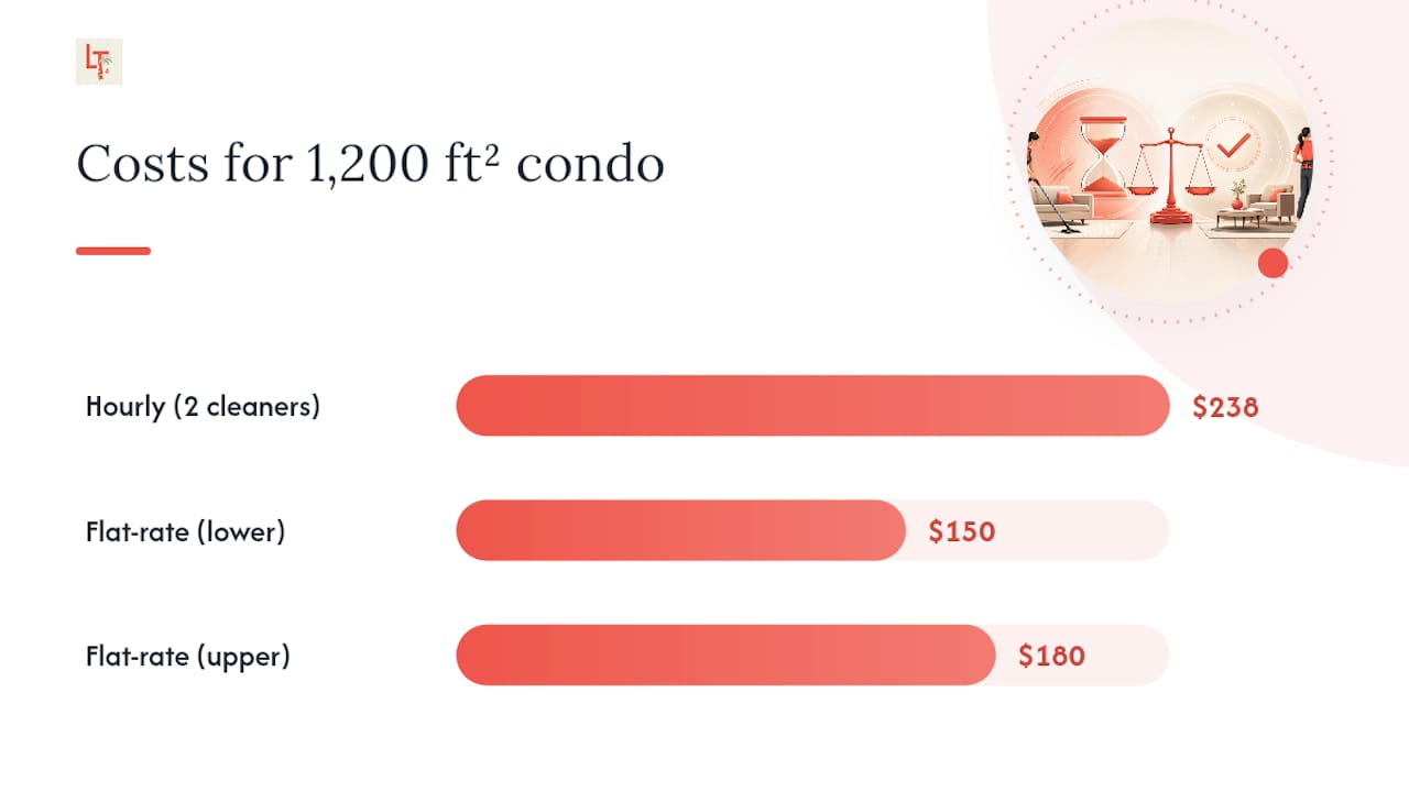 Comparison of hourly vs flat-rate cleaning costs