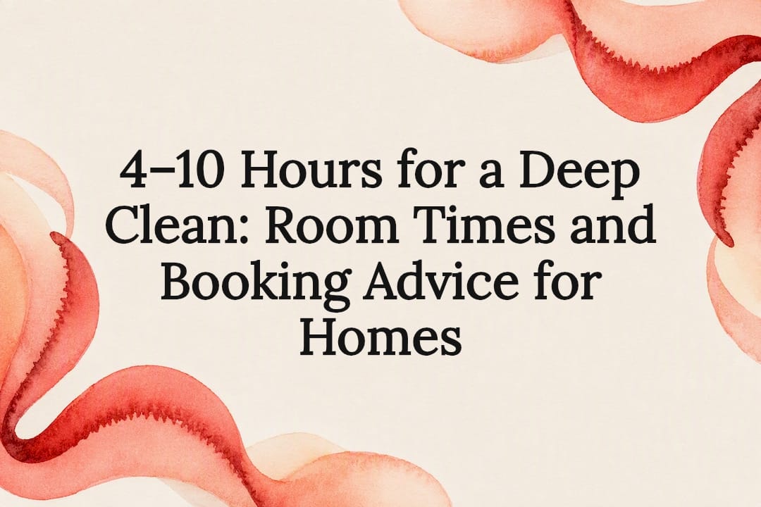 4–10 Hours for a Deep Clean: Room Times and Booking Advice for Homes