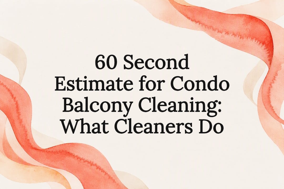 Decorative balcony cleaning title card