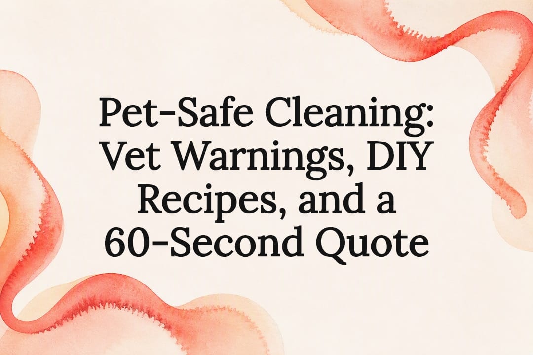 Decorative pet-safe cleaning title card