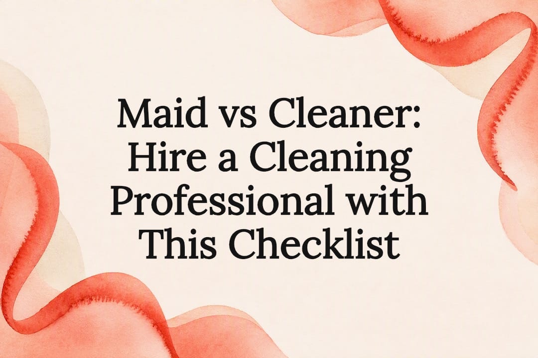 Decorative cleaning checklist title card