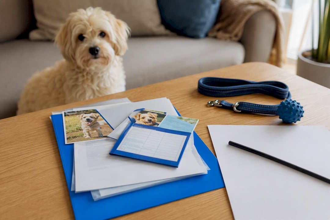 Documentos y fotos para el acuerdo de mascotas en alquiler