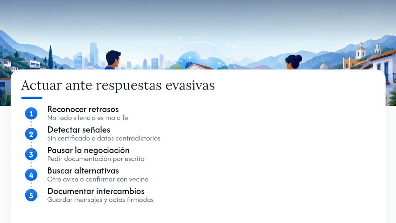 Diagrama de flujo con pasos para contactar al propietario evasivo