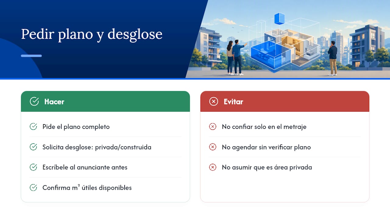 Por qué en Viviendalista insistimos en pedir el plano, no solo el número — overview diagram