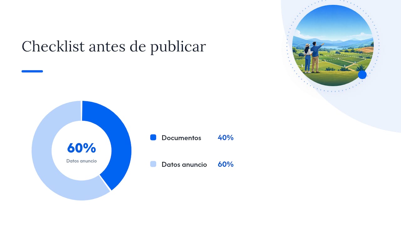 Qué documentos y datos preparar antes de publicar — overview diagram