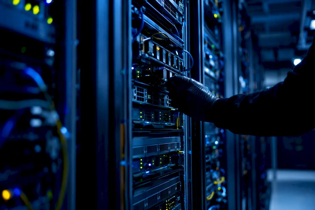 Canadian data center server rack detail
