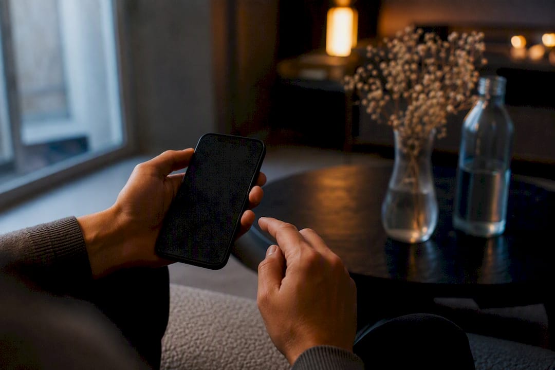 Hands operating tablet uploading mortgage files