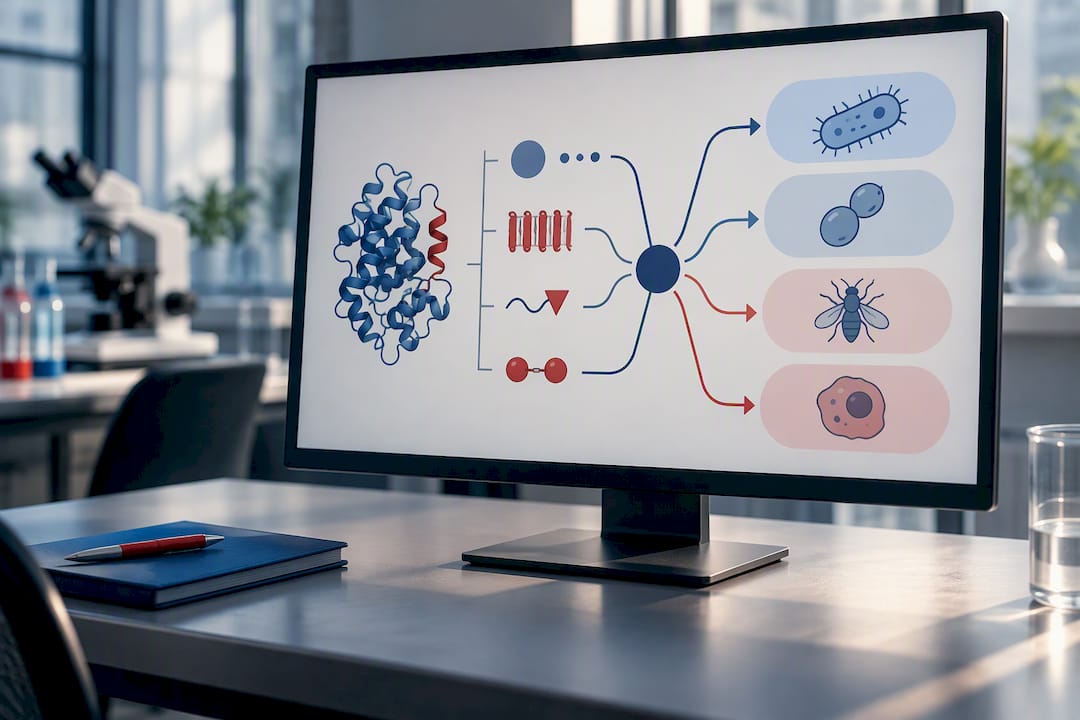 Molecular features mapped to expression hosts