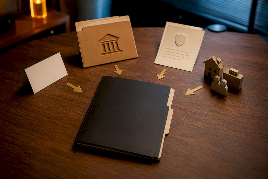 Illustration of bail case preparation materials