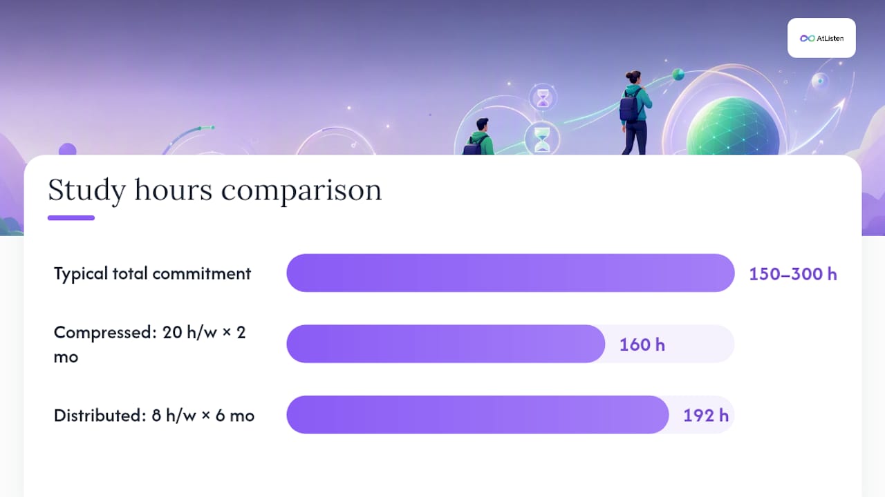 LSAT study hours and timeline comparison