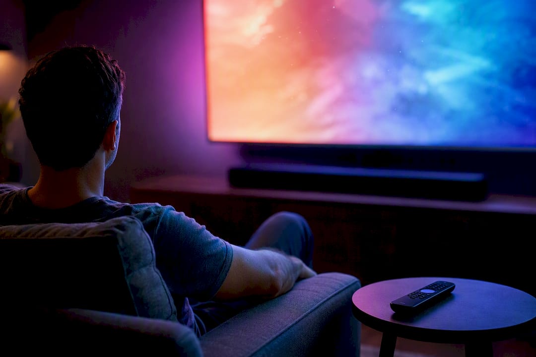 Ambient HDR color glow from 4K TV