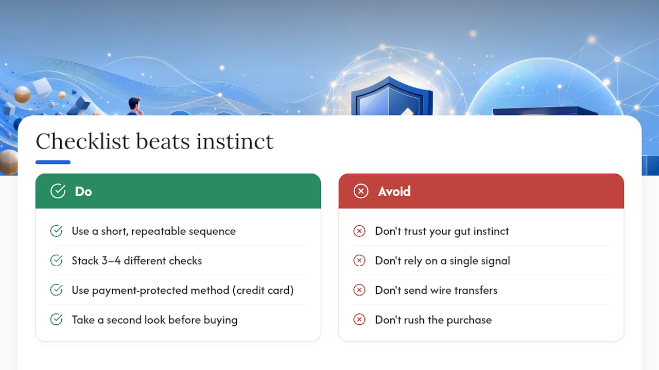 The Checklist Beats the Instinct — overview diagram