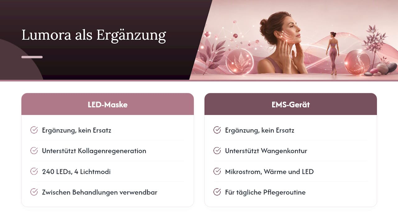 Lumora als Ergänzung zur Wangenstraffung im Alltag — overview diagram