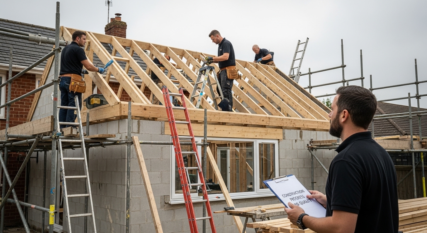 extension construction progress