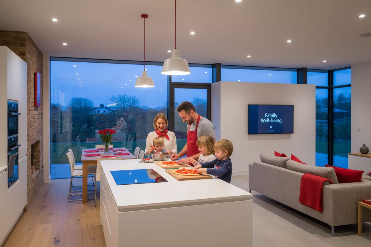 family using home extension