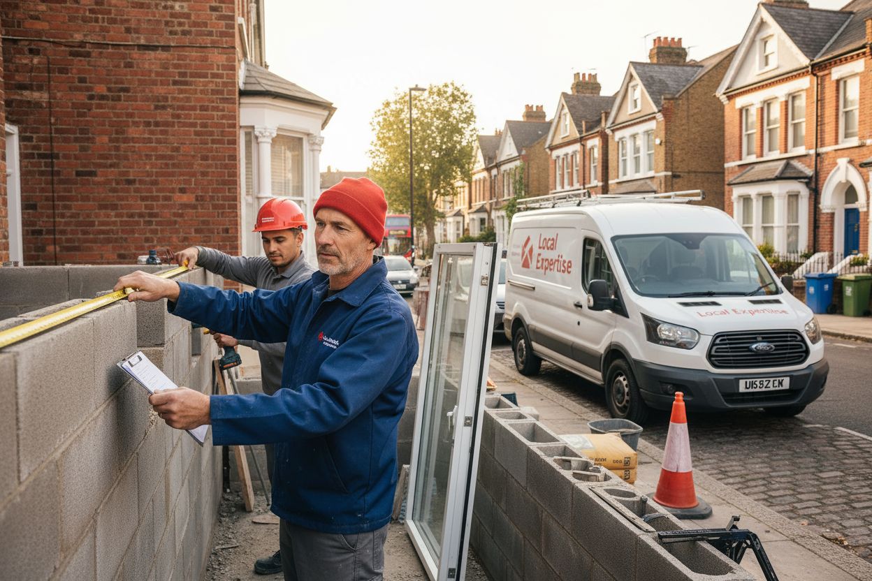 London extension builders worksite