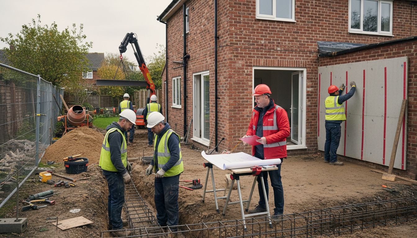 extension construction site
