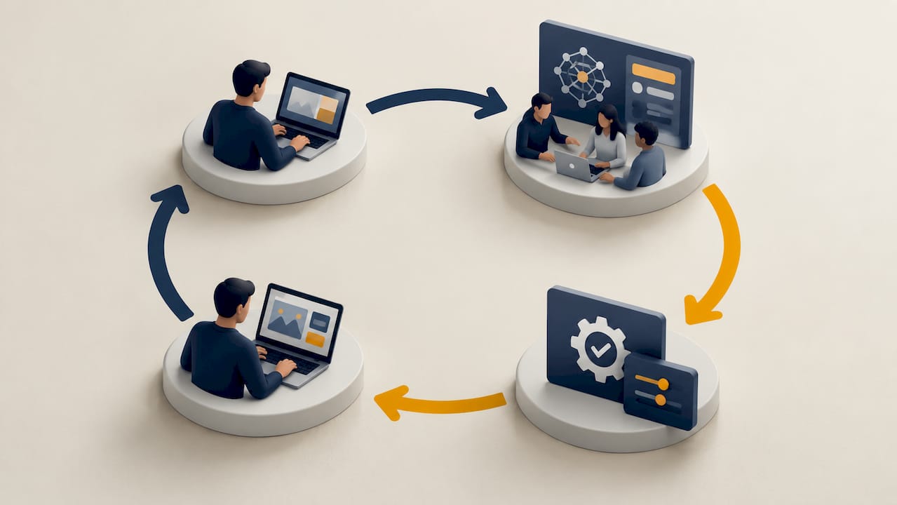 AI pilot feedback loop illustration