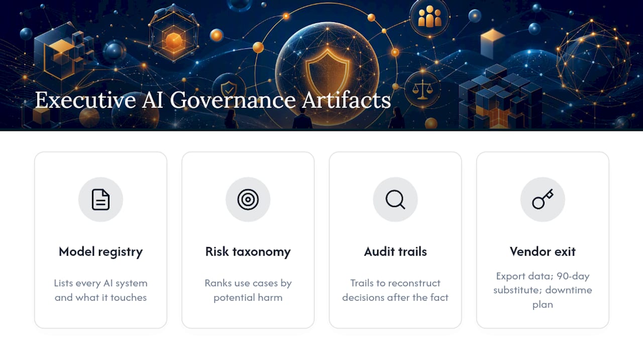 Four executive AI governance artifacts
