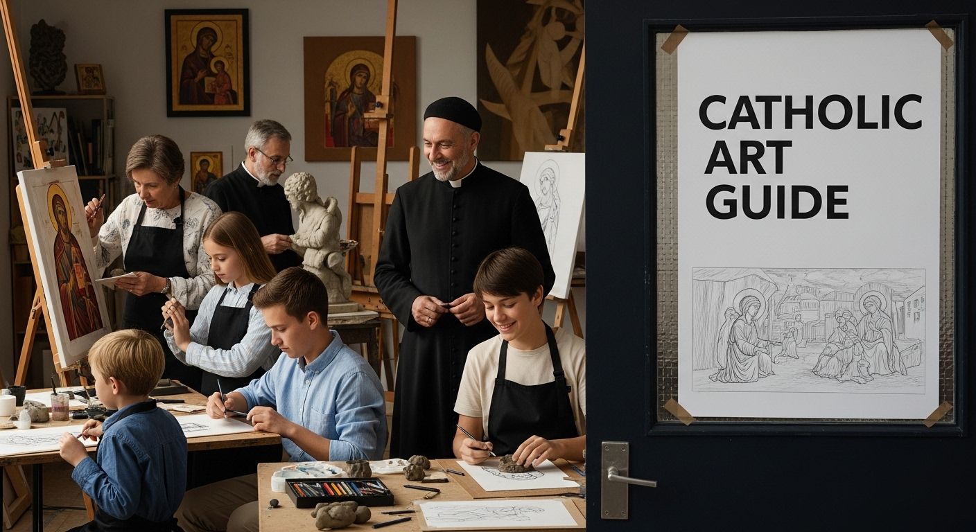 Catholic art community workshop