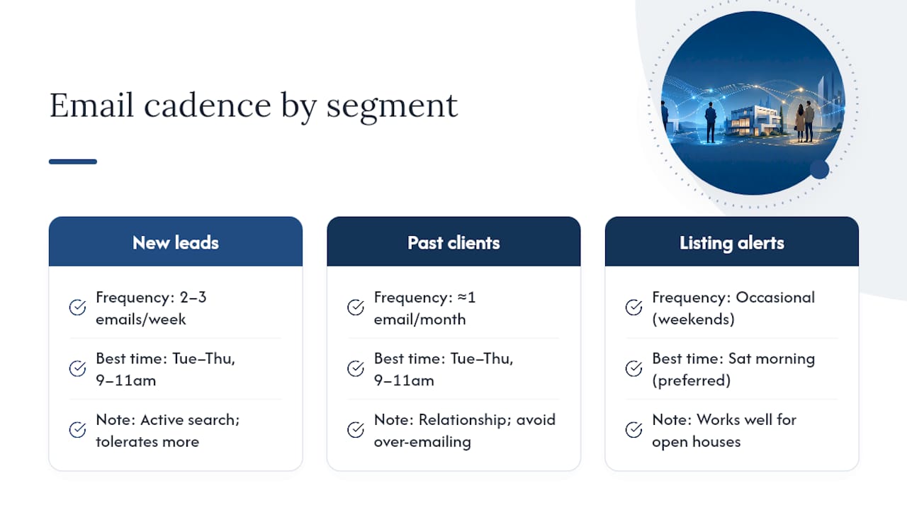 Email frequency and timing by segment