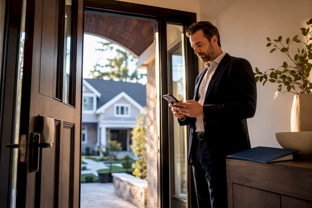 Agent reviewing a new property email