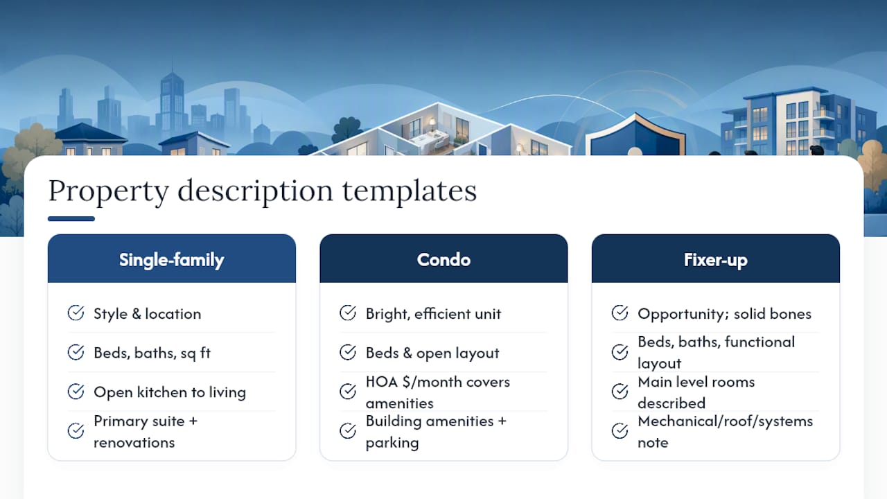 Templates You Can Adapt for Any Property Type — overview diagram