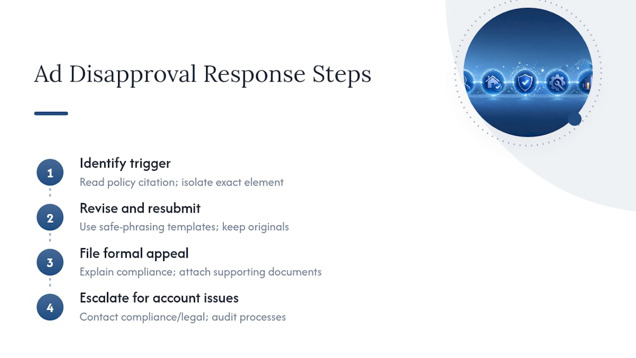 What to Do If Your Housing Ad Gets Disapproved — overview diagram