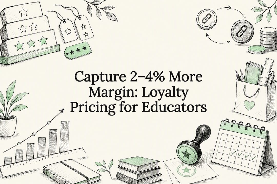 Decorative loyalty pricing title card illustration