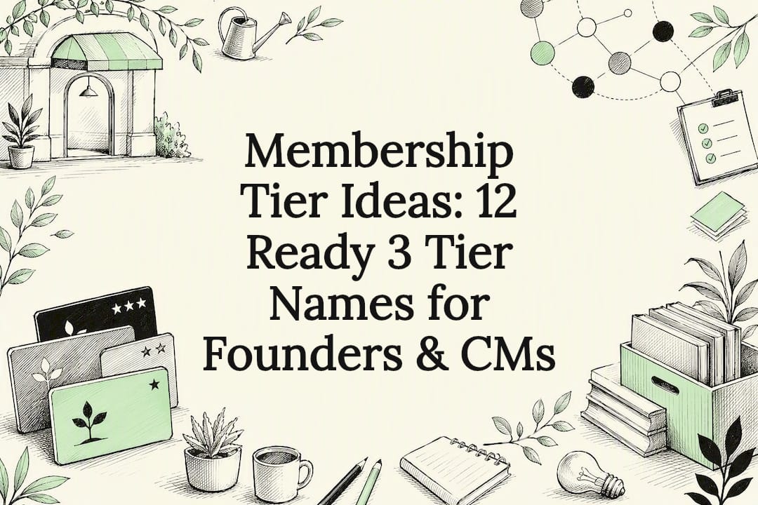 Hand drawn membership tier title card