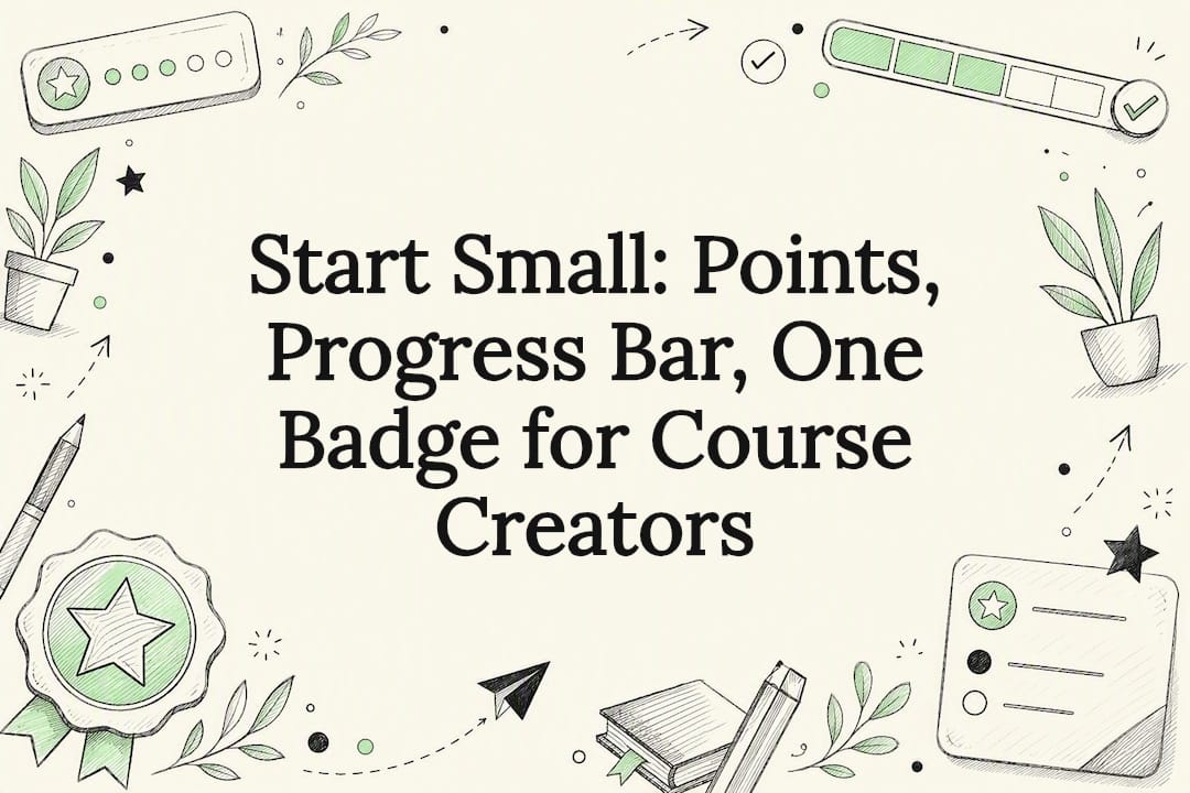 Decorative course gamification title card