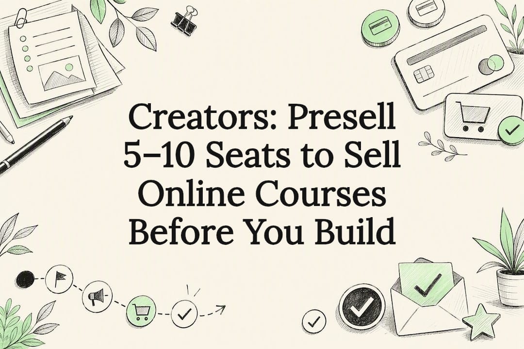 Decorative online course presell title card