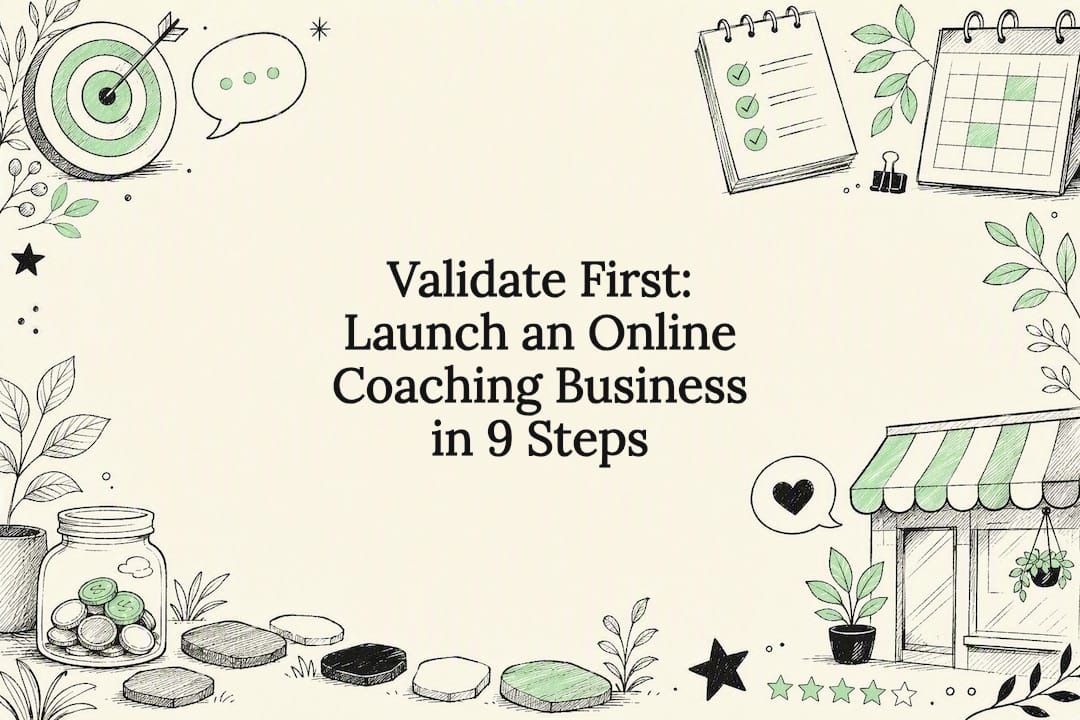 Decorative coaching business launch title card