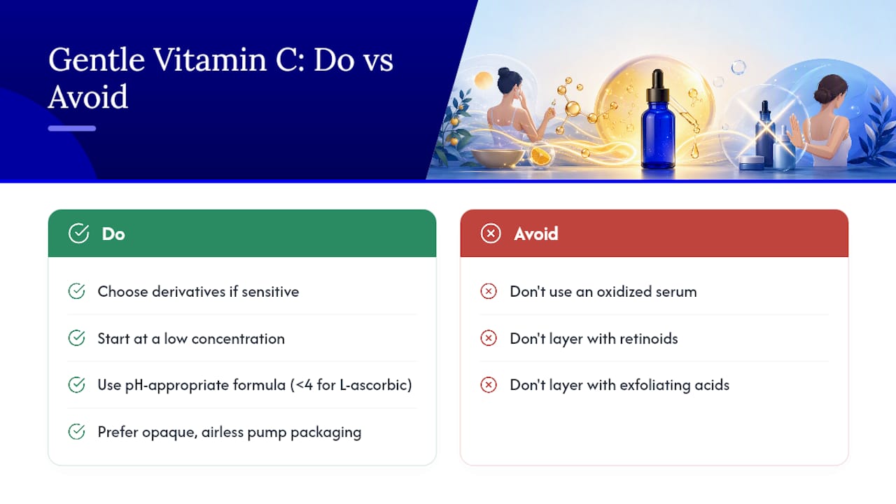 How to Choose a Gentle Vitamin C Serum That Actually Works — overview diagram