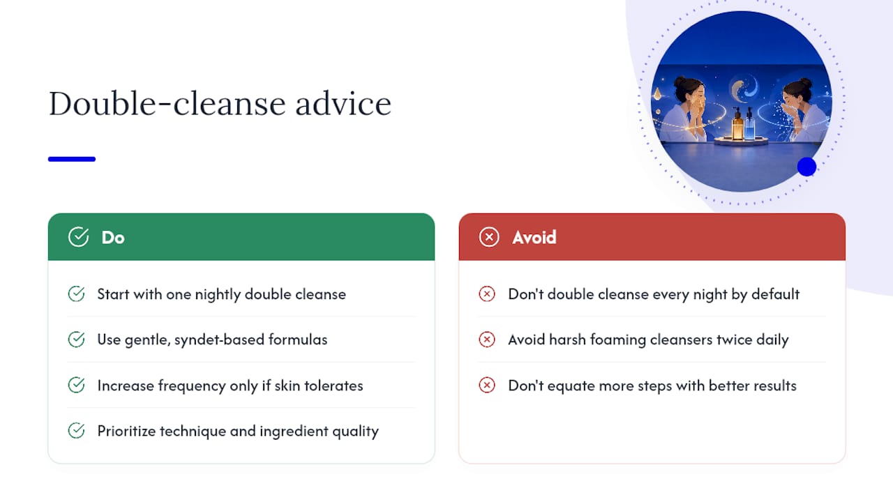 Where Conventional Double Cleansing Advice Falls Short — overview diagram