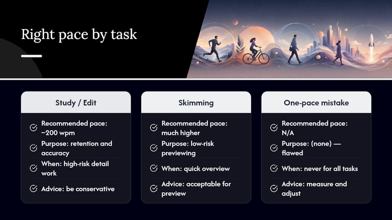 Choosing the Right Pace for the Job — overview diagram