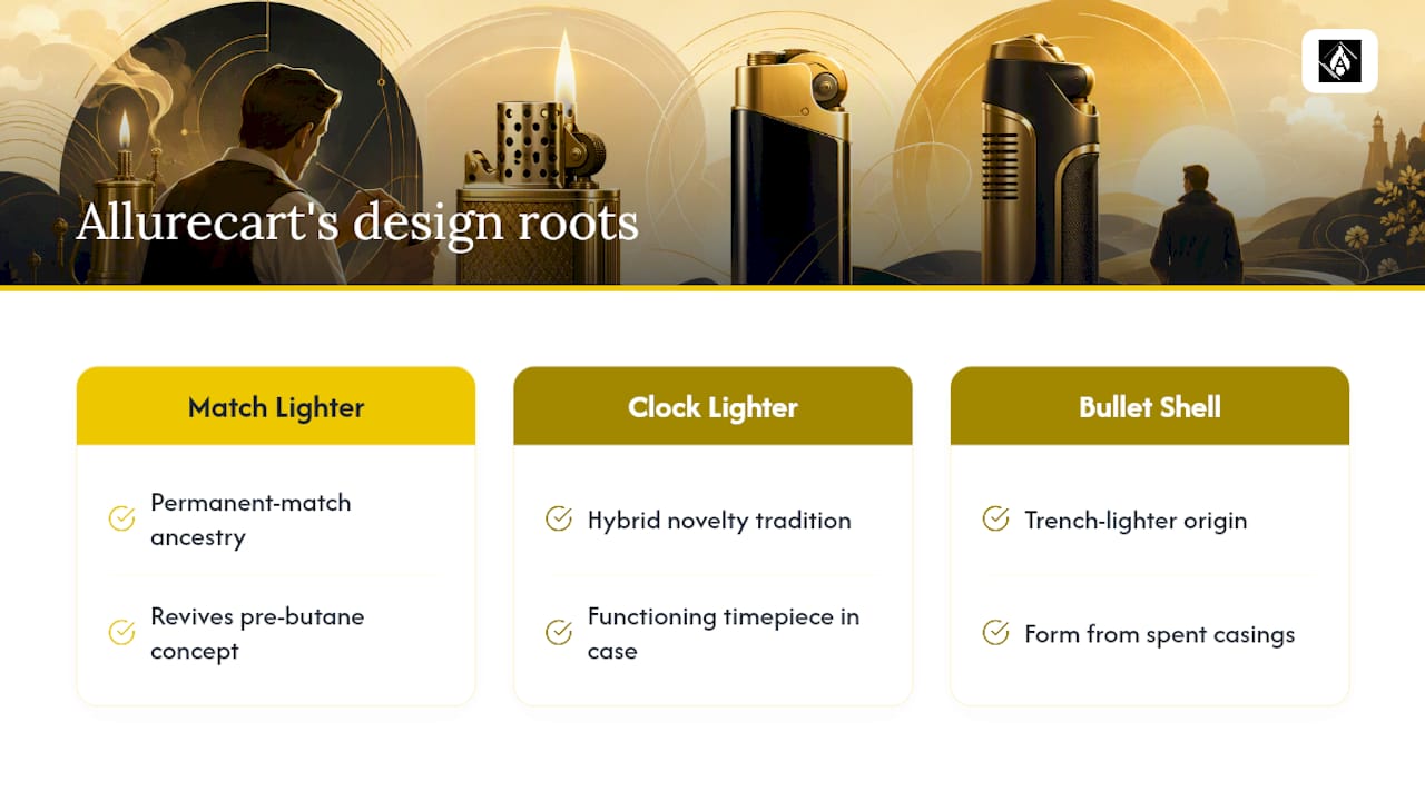 How Allurecart Interprets a Century of Lighter Design — overview diagram