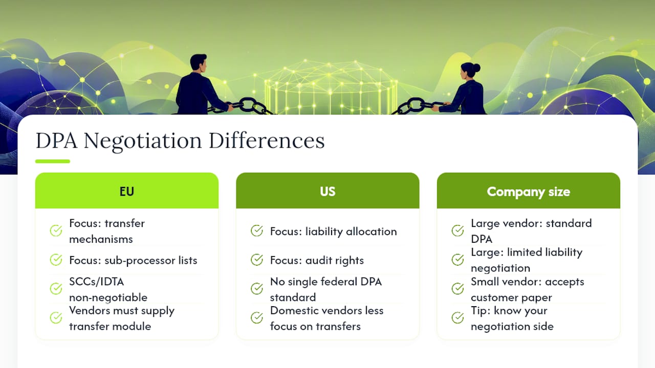 Negotiating DPAs Across Borders and Industries — overview diagram