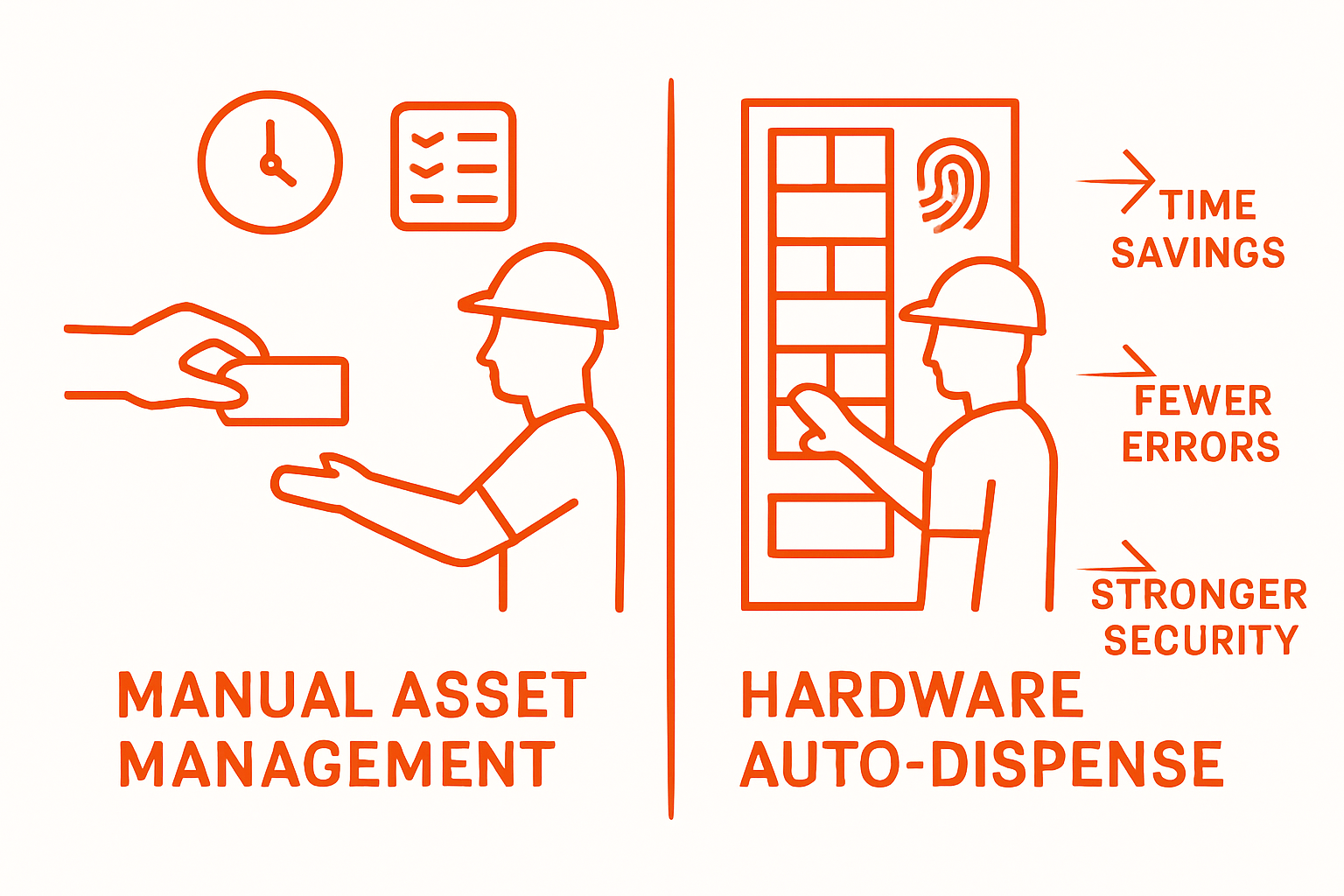 Manual vs auto-dispense benefits infographic