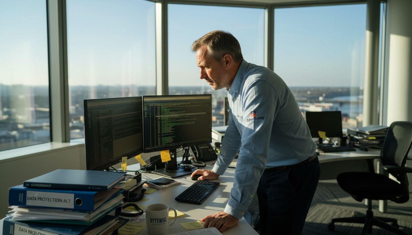 IT manager checking compliance audit logs