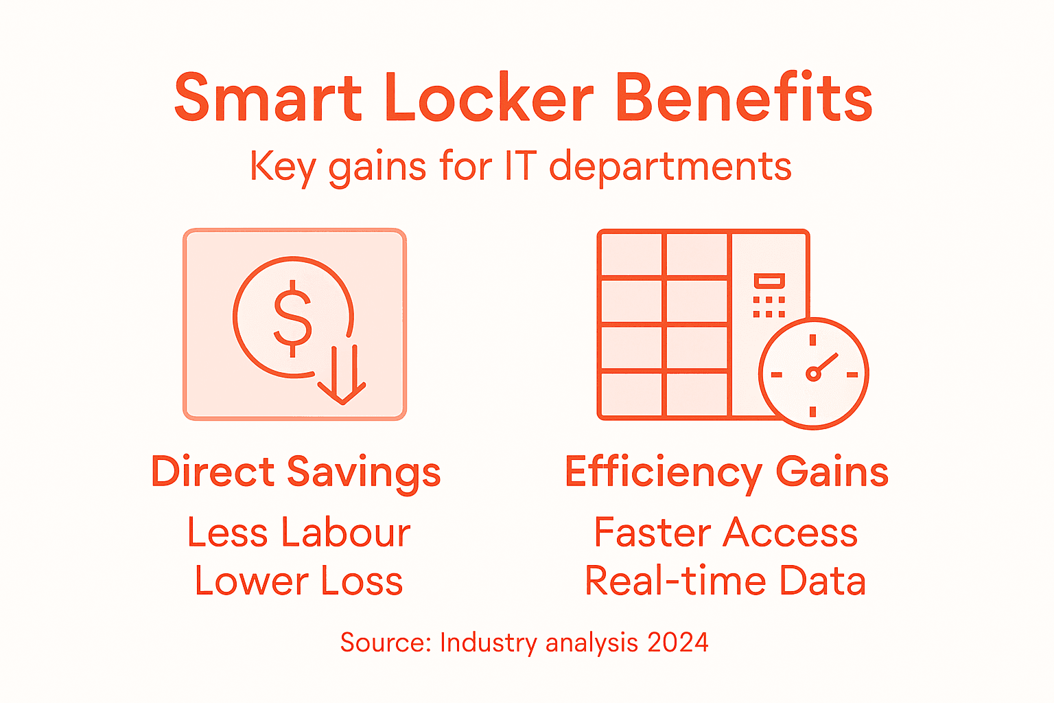 Infographic showing smart locker ROI and savings