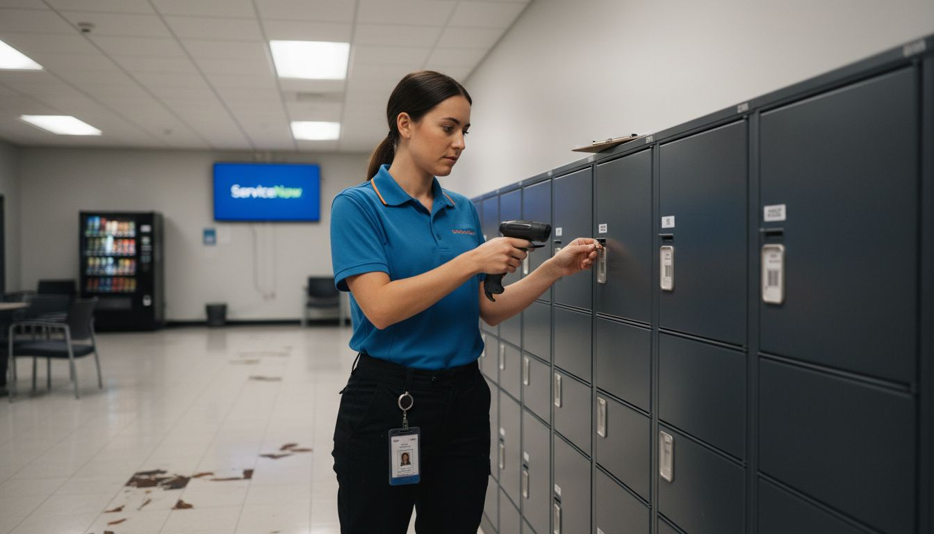 Technician integrating smart locker system