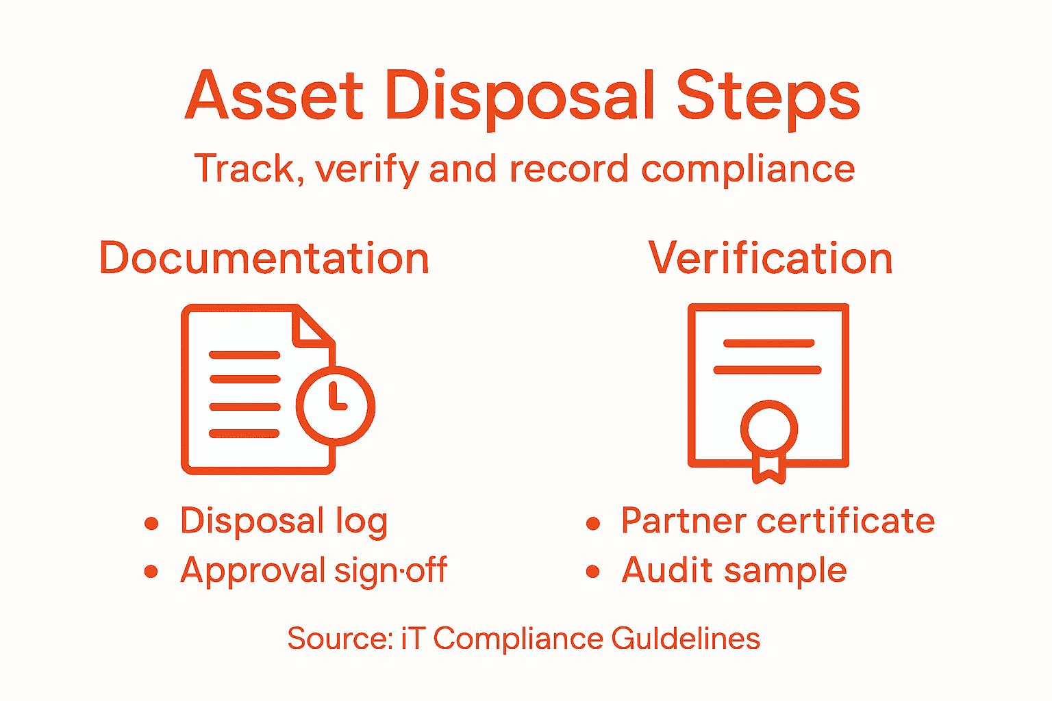 Infographic visualizing IT asset disposal process
