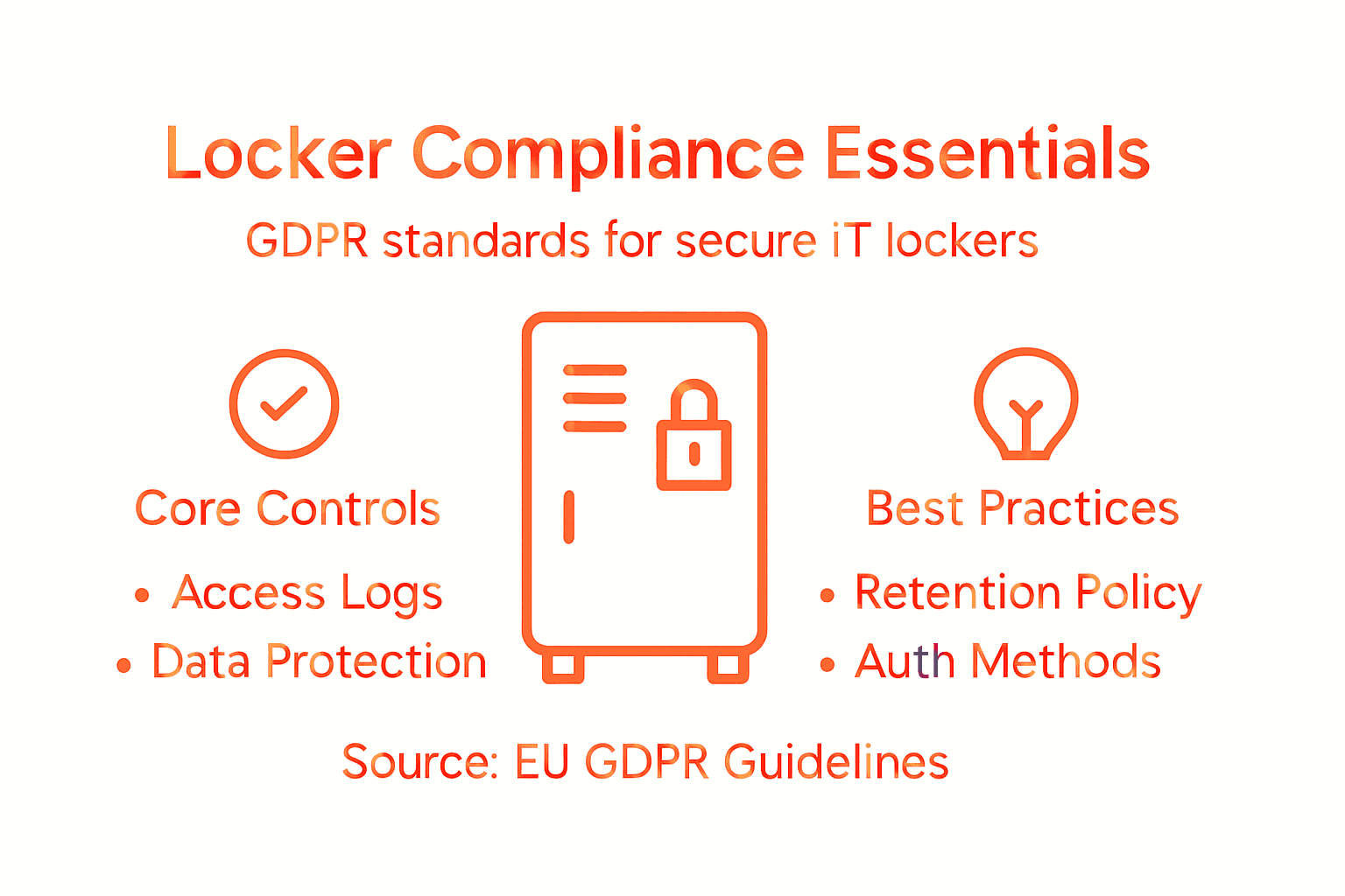 Infographic of GDPR compliance for IT lockers