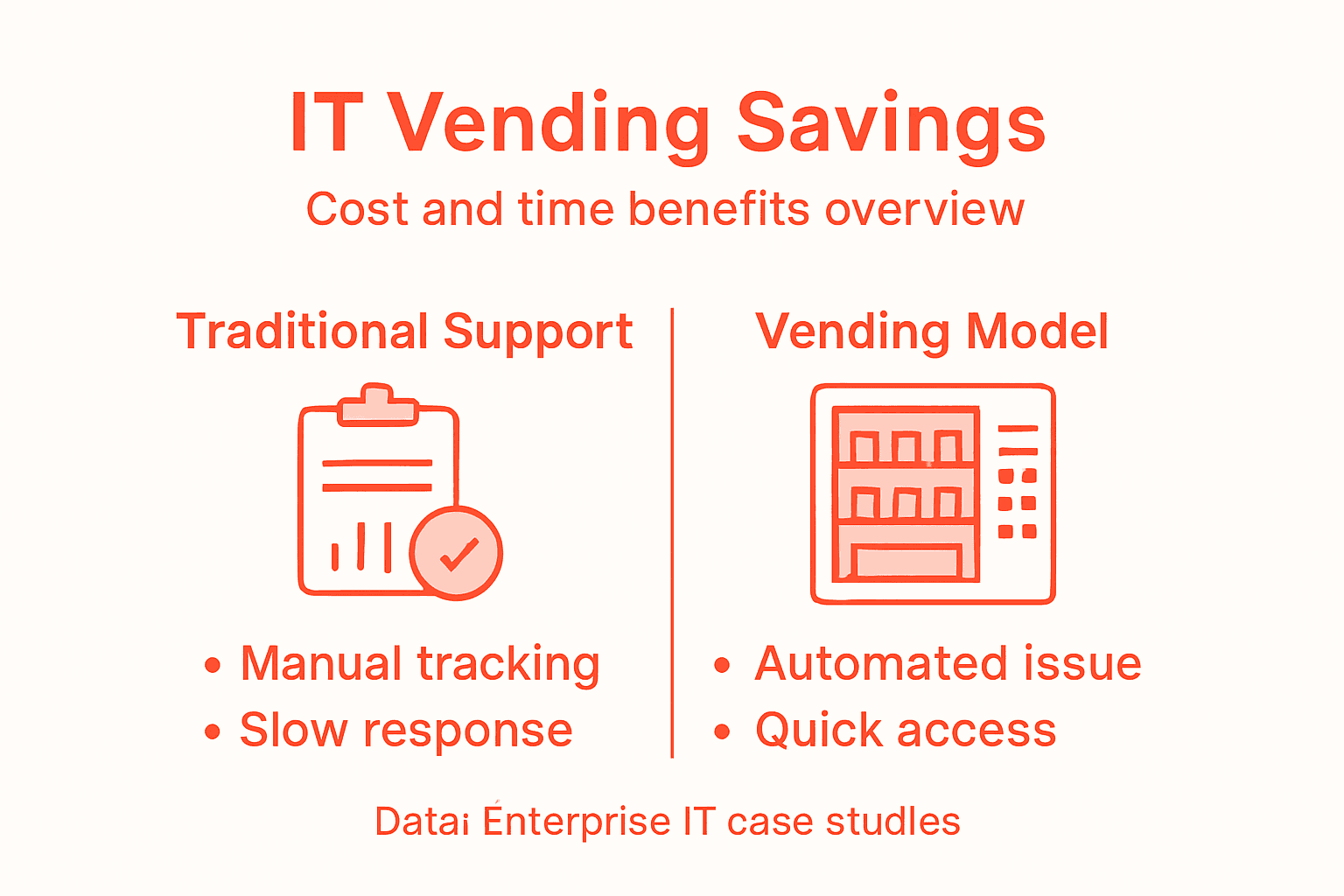Infographic comparing IT vending and traditional costs