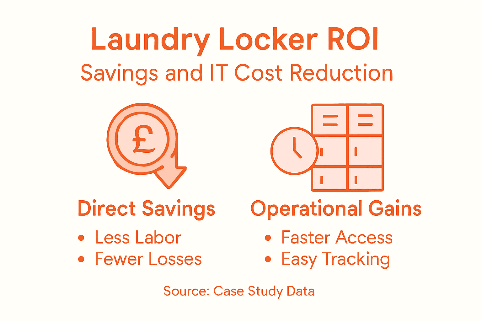 Infographic with ROI and cost reduction summary